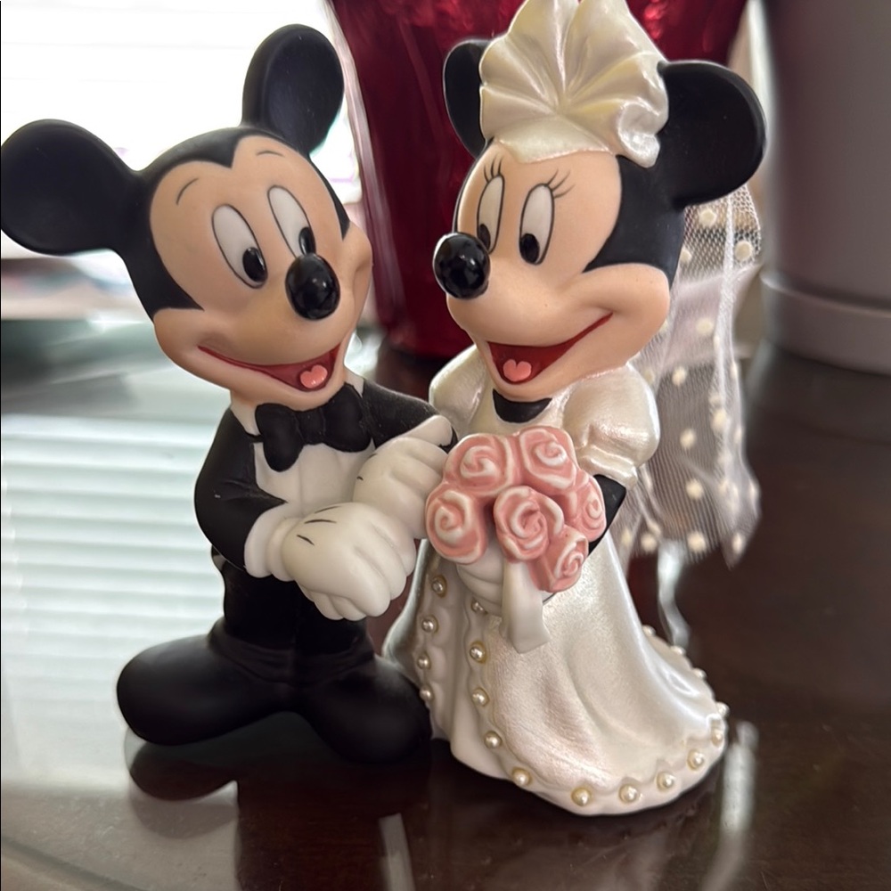 Disney Wedding Cake Topper - Black and White